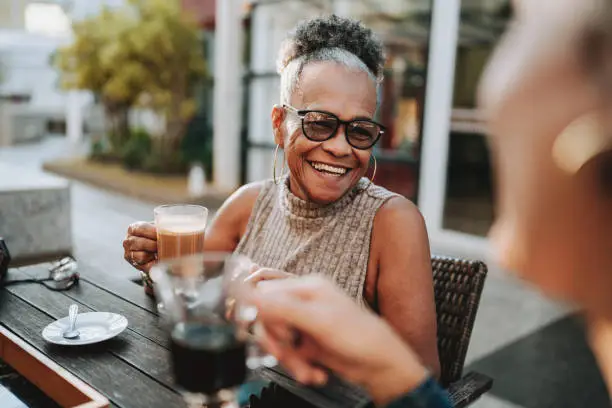 elderly women laughing